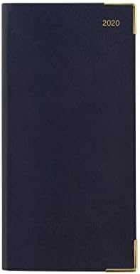 Letts of London for Year 2021 12S Classic Slim Month to View Horizontal w/Gold Corners 6 5/8 X 3 1/4 (Blue)