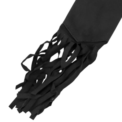 Pssopp Horse Tail Bag, Fashionable Fringe Design Horsetail Bag Light and Horsetail Bag Breathable Horse Tail Guard with Fasteners (Black) by Pssopp - Image 7