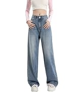 Jeans De Piernas Anchas Tiradas De Cintura Alta |2024 Y2k Pantalon De Mezclilla Bañados Para Mujer De 20,4 € | DHgate