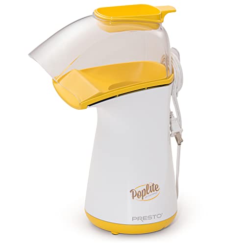 Comparison: Best Popcorn Popper For Roasting Coffee 2 Presto 04820 Poplite Hot Air Popcorn Popper - Built-In Measuring Cup + Melts Butter, Easy to Clean, Built-In Cord Wrap, 18 Cups, Yellow
