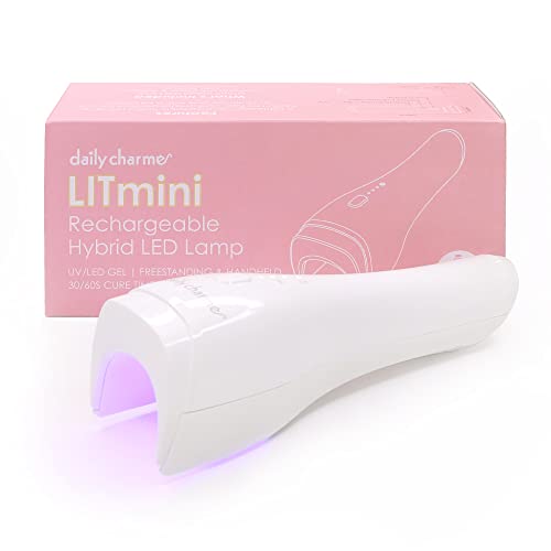 Daily Charme LITmini LED Nail Lamp, LED Light for Nails, Portable Gel Nail Polish Curing Lamp, 2 Easy Pre-Set Timers