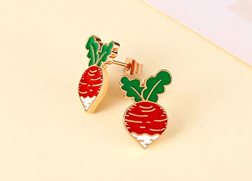Fashion Cute Vegetable Fruits Pretty Radish Earrings for Women Summer Statement Jewelry - Perfect for Beach Holidays and Parties2