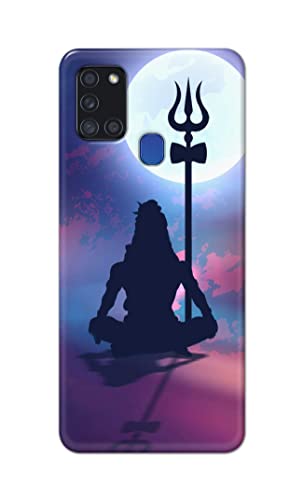 Image of Printed Hard Back Cover Case for Samsung Galaxy A21s Back Cover (Lord Shiva) -702
