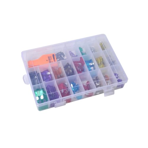 Kit de fusibles para coche Cabilock 169 piezas con tester de fusibles y fusibles estándar pequeños codificados por color para diferentes amperajes miniatura 1