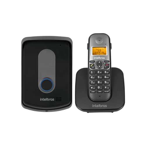 Telefone sem fio com Ramal Externo TIS 5010 Preto Intelbras