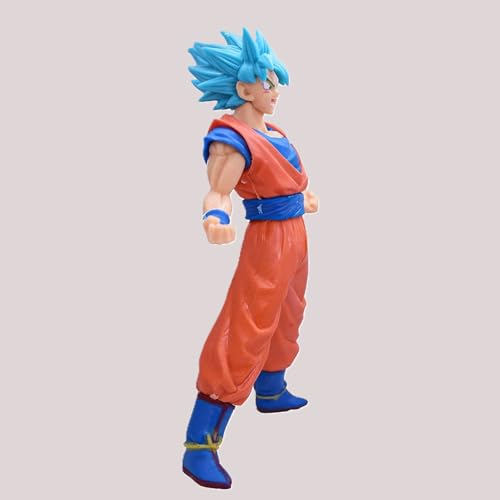 Image of Awestuffs Super Saiyan Goku Large Action Figure Limited Edition Figure Manga Toy Collectible (Super Saiyan Goku Blue)