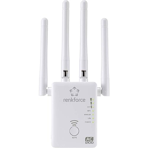 Renkforce Ws-Wn575A3 Dual Band Ac1200 Ripetitore Wlan 2.4 Ghz, 5 Ghz