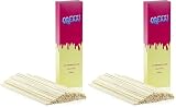 OREXXI Zuckerwatte Stäbe - 60 | 180 Zuckerwattestäbchen 30cm Für Zuckerwattemaschine Zuhause - Splitterfreie Stäbchen Für Zuckerwatte (Packung mit 2)