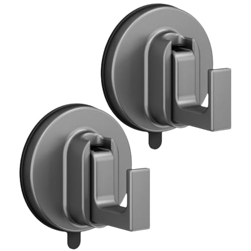 fkngcp Paquete de 2 Ganchos de Ventosa para Coronas de Puerta, Colgador de Coronas sin Taladro para Puerta Delantera, baño y Ganchos de Ventosa de Vidrio para