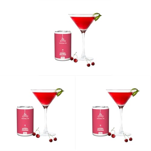 Image of &Stirred Cocktail Mix - Cosmopolitan, Pack of 18 (150ml Cans), No Preservatives, Non-Alcoholic