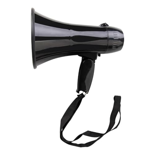 NexPon ポータブル拡声器メガホン スピーカー、 ハンドヘルド マイク、 ポータブル メガホン スピーカー 拡声器、 録音ラウドスピーカー、調節可能なボリューム コントロール付き 折りたたみ式ハンドル チアリーディング用レフリー メガホン 拡声器メガホ