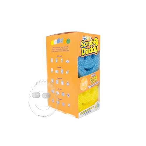 Scrub Daddy 6 Kitchen Sponges & 1 Daddy Caddy Dish Sponge Holder ...