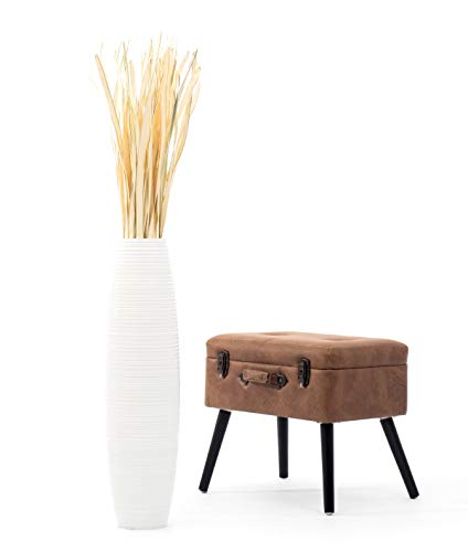 Image of Leewadee Large Floor Vase 26 inches Mango Wood for Pampas Grass, Dried Flowers