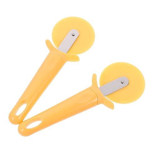 Cabilock 2Pcs Creative Pizza Cutter Wheel Slicer Ergonomic Abs Design Smooth Cutting Space Saving Kitchen Tool for Pizza Slicing Experience