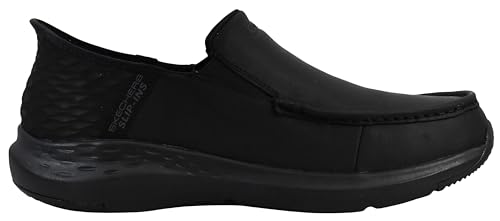 Skechers Men's Parson-Oswin Slip-in Moccasin, Black/Black, 8 XW US
