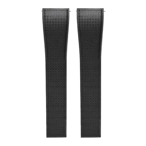 [-ł] 18mm 19mm 20mm 21mm 22mm tbfSXgbv FKM IK ZCR[ EHb`oh NCbN[X \tg Y uXbg EHb`ANZT[(Black-No buckle,18mm)