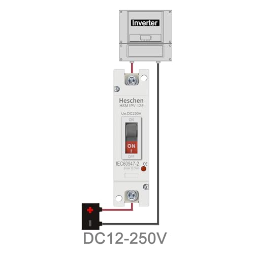 Heschen DC Molded Case Circuit Breaker MCCB, 1 Poles, DC 250V, Photovoltaic Circuit Breaker - Image 2