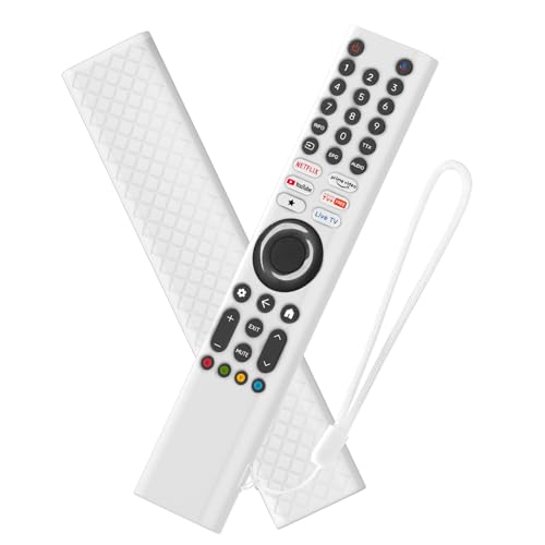 Image of Silicone Remote Cover for Xiaomi Mi TV 2025 Model Remote, Black, Diamond Textured, Precision Button Holes (White, XIAOMI TV 2025)