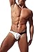 Newsywell Men's Ice Silk G-String Thong Bikinis Fashion Micro Male Low Cut Seamless Soft Briefs Pouch Underwear White Large