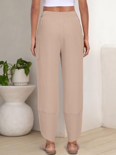 Image of ANRABESS Womens Wide Leg Palazzo Capri Barrel Pants