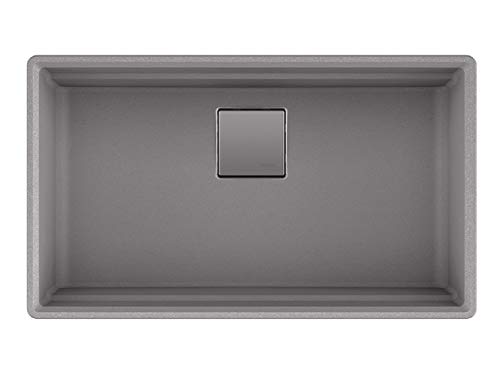 Franke PKG11031SHG Peak Undermount Single Bowl Granite Kitchen Sink, 32 x 18.75 x 9, Gray #1