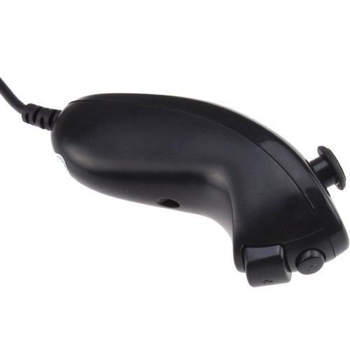 DuaFire Black Built-in Motion Plus Remote + Nunchuck Controller For Wii + Silicone Case + Wrist Strap(NON-OEM)