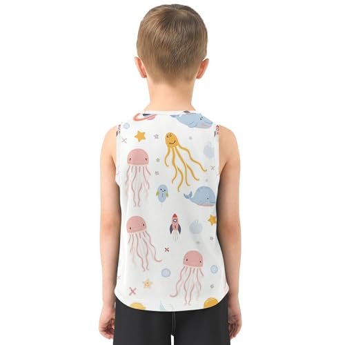 Children Performance Tank Top Quick Dry Boys Workout Sleeveless Shirts Sport Dance Workout Tops Summer Undershirts3