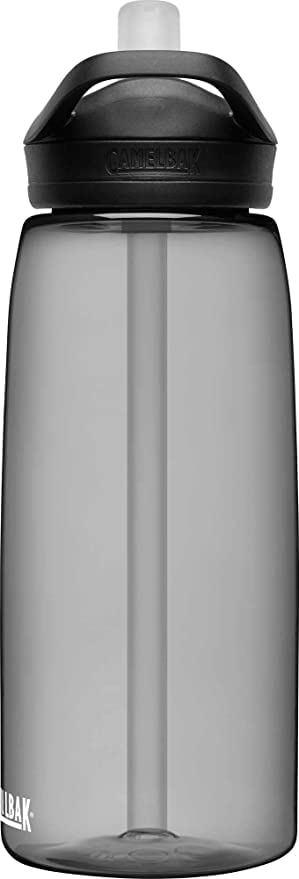 Image of CamelBak Eddy+ Water Bottle with Bite Valve Straw, Leak‑Resistant Easy‑Sip Design for Everyday Hydration, 32oz, Charcoal HOD