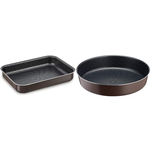 Tefal Success Plat Mini Four Aluminium J1600502, fabriqué en France & PERFECTBAKE Moule A Manqué Brun 24cm, aluminium 100% recyclé J5549602, fabriqué en France
