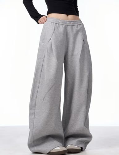 Men's Baggy Sweatpants Hip Hop Y2k Wide Leg Lounge Sweat Pants3