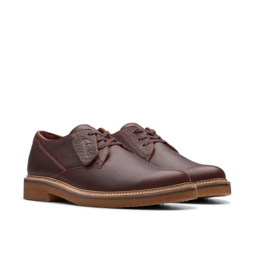 Image of Clarks Men's Clarkdale Derby Oxford, British Tan Leather, 8.5