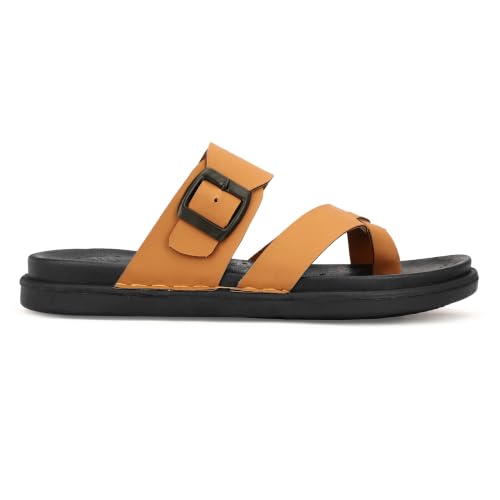 Image of KRISMO Men's Rich Quality|Perfect Style|Ultalightweight Synthetic Leather Buckle Sandal