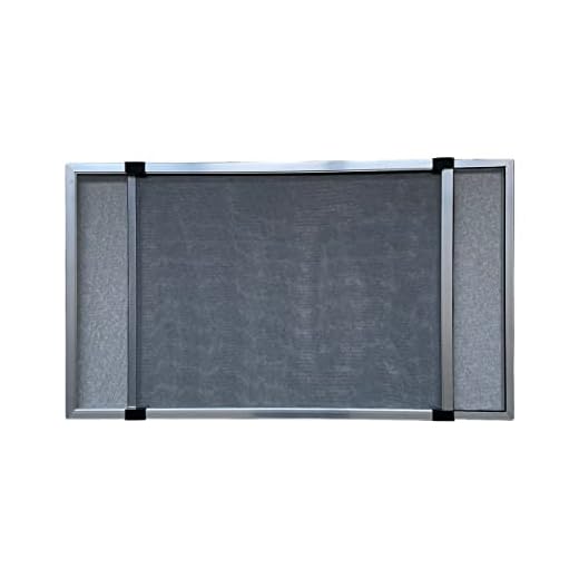 Zanzariere Estensibile in fibra di vetro con telaio in alluminio per finestre facile da montare (Grigia, H40x50/92 cm)