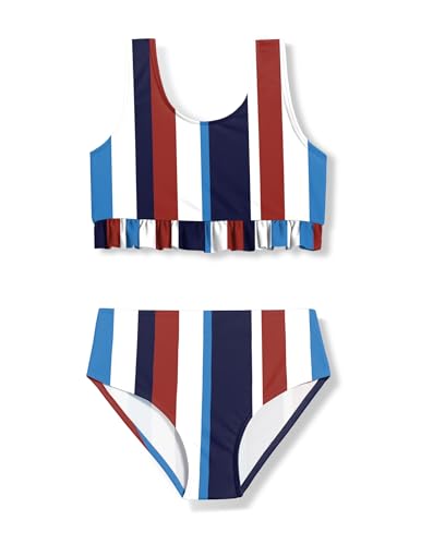 Image of Arshiner Girls Bikini Beach Swimwear 2 Piece Swimsuits Floral Printing Bathing Suits