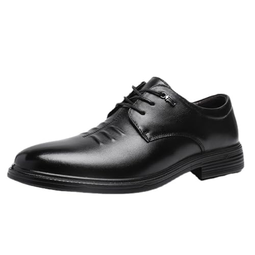 YZABEL Formal Shoes Men Classic Patent Leather Shoes for Men Casual Business Oxford Leather Shoes Round Toe Slip-On Solid Handmade Dress Shoes for Men