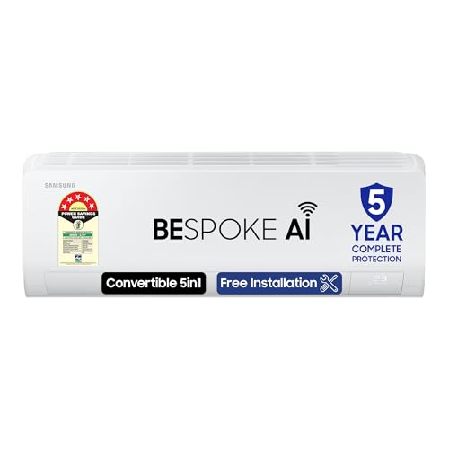 Samsung 1.5 Ton 5 Star AI Inverter Smart Split AC (WiFi, Energy S...