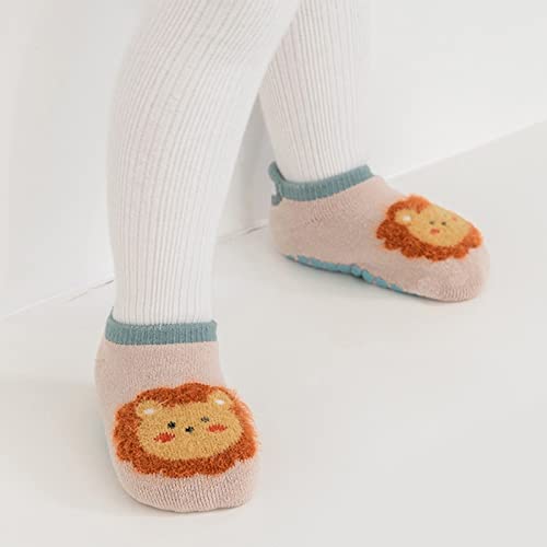 Infant Cute Cartoon Socks Shoes Boys and Girls Floor Socks Shoes Non Slip Short Plush Warm Shoes Baby Walking Shoes3