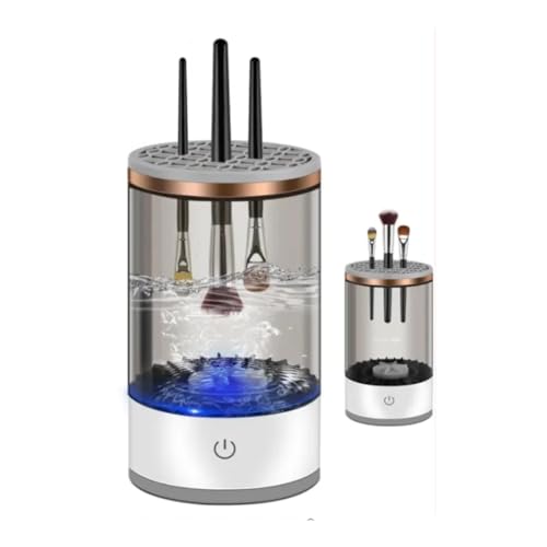 Xumann Makeup Brush Cleaner Machine, Automatic Spinning USB Electric Make Up Brush Cleaner(White)