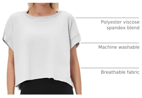 Image of UNIANKIYA Open Back Workout Tops for Women Loose Fit Athletic Crop Tee Short Sleeve Gym Running Yoga Shirt
