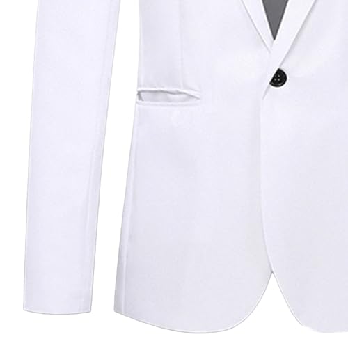 Men's Solid Color Slim Fit Blazer Lightweight One Button Casual Suit Jacket Business Prom Party Sport Coat4