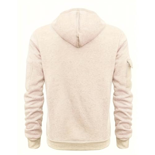 Cargo Hoodies for Men Quarter Zip Pullover Sweatshirts Vintage Long Sleeve Shirt Workout Gym Military Tactical Jacket2