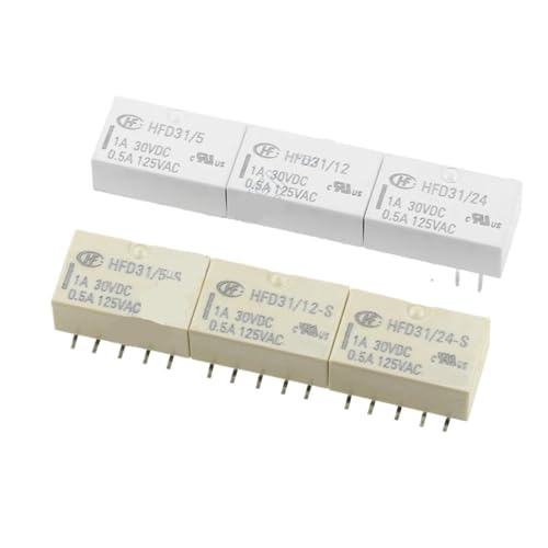 Relais de signal HFD31 mini bipolaire DIP 10 broches 12V 0.5A pour circuit imprimé