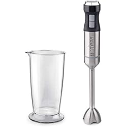 Batidora Vaso Ufesa Bs4798 Delux Inox 800W Ufesa BP4750 Vario 1400 Titanium XL Batidora de Mano, 1400 W, 4 Cuchillas de Titanio, Pie XL, 20 Velocidades + Turbo, Diseño Ergonómico y Anti Salpicaduras, Vaso Medidor Incl., Sin BPA