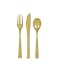 Gold Plastic Silverware Set for 6 Guests (18pcs)