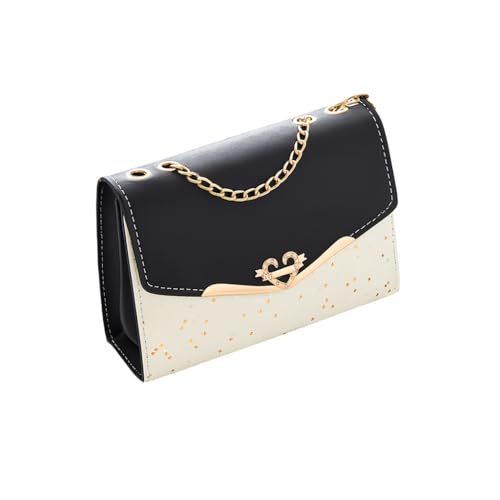 Bolsa de Ombro com Pingente LukeSports Luxo – Crossbody Feminina Estilosa (Preto)