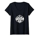 Mujer Logotipo Tenis Pádel Camiseta Cuello V