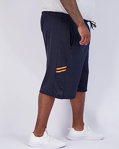 Image of Real Essentials Men's Big & Tall 3-Pack Dry Fit & Mesh Active Athletic Perfomance Shorts (3X-5X)