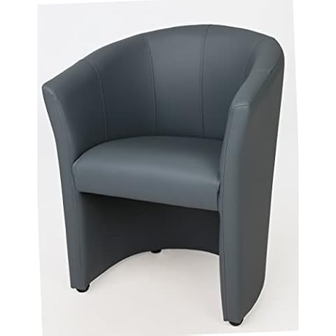 Generisch Design Cocktailsessel Sessel - Clubsessel Loungesessel Club Möbel Bürosessel Praxismöbel Farbe grau Kunstleder Cover