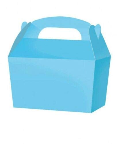 EliteKoopers 10 Pcs Plain Paper Treat Cupcake Box For Gift Party Birthday Loot Bag (Baby Blue)