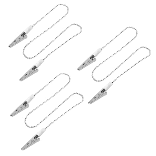 TMZELOA Chaîne Serviette Inox 3 Pièces – Chaîne Bavoir Dentaire Réutilisable et Hygiénique avec Clips et Klammern, Attache Bavoir Dentiste Antidérapante pour...